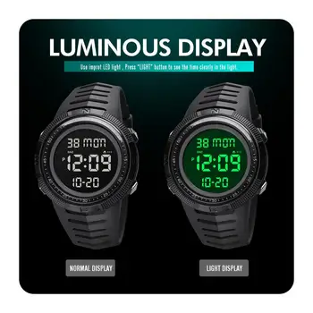 SKMEI Luksuznih Športnih Watch Moških LED Digitalni Datum Alarm Nepremočljiva Vojaške Straže Elektronski Watch modno darilo za Moške gledajo na Prostem