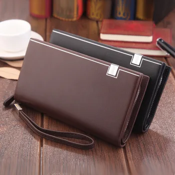 Original luksuzne blagovne Znamke moške denarnice poslovnih prugasta sklopka usnjeni torbi za moškega moda človek imetnika kartice z zadrgo telefon vrečko