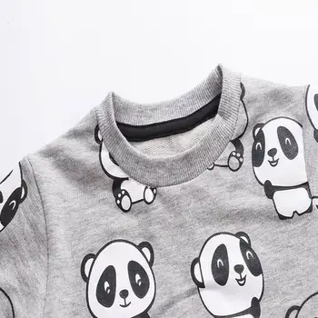 SAILEROAD otroška Oblačila Živali Panda Bombaž Baby Fantje Trenirke za Jesen Otroci Oblačila Malo Fantje Majica Vrhnja oblačila
