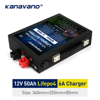 Prenosni 12V LiFePo4 baterija Litij-železo fosfat 12.8 V 40ah 50ah 100ah Baterije z BMS Odbor 500A Za Inverter Davčna Brezplačna,
