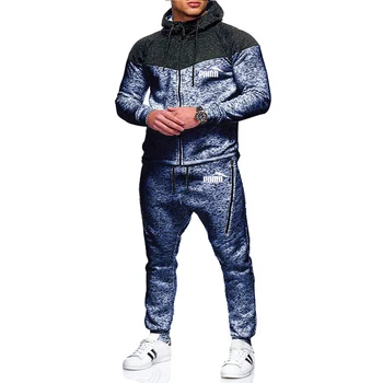 2020 Jeseni Trenirka Moški Zadrgo Majica In Sweatpants Šport Priložnostne Obleko Tiskanja Dolgimi Rokavi Jakno Mens Oblačila M-3XL