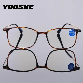 YOOSKE Anti Modra Svetloba Obravnavi Očala Ženske Moški Retro Ultralahkih TR90 Presbyopic Očala Dioptrije +1.0 1.5 2.0 2.5 3.0