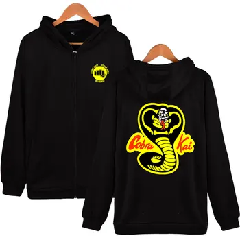 2021 Vroče Prodajo Fashion Karate Kid Zadrgo Moški pulover s kapuco Film Daniel Laruso Cobra Kai Hoodies Majica Plus Velikost XS-4XL Jakno Plašč