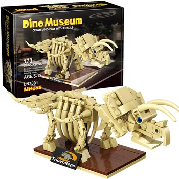 3D Fosili Okostja Dinozavrov Model Stavbe, Bloki, Opeke Jurassic Muzej Tyrannosaurus Rex Določa Izobraževalne Igrače za Fante Darilo