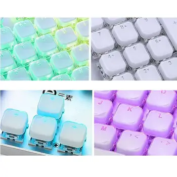104 Tipke Postavitev Nizko Profil Keycaps Set za Mehansko Tipkovnico Osvetljen Crystal Design Rob Češnja MX