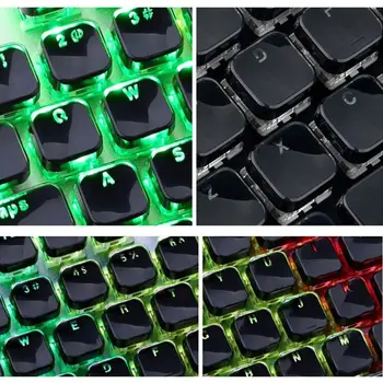 104 Tipke Postavitev Nizko Profil Keycaps Set za Mehansko Tipkovnico Osvetljen Crystal Design Rob Češnja MX