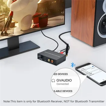 192Khz Digitalno Analogni Audio Bluetooth z DAC Pretvornik Z Bluetooth Sprejemnik Toslink Optični Koaksialni Na RCA Jack Adapter 3,5 mm