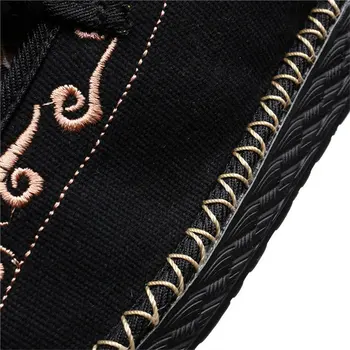 TIMETANGHot Etnične carinski Gume debelo dno Ženske Ročno izdelanih vrvic Vezene Čevlji na Prostem prosti čas Prezračevanje Študentov čevlji