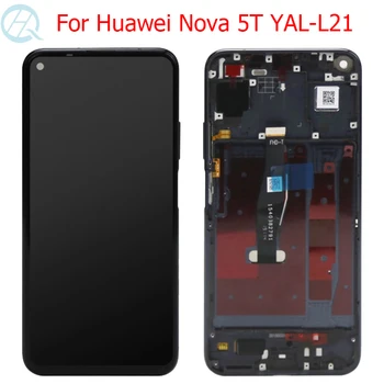 Original Nova 5T LCD Za Huawei Nova 5T Zaslon, Okvir Zaslona na Dotik 6.26