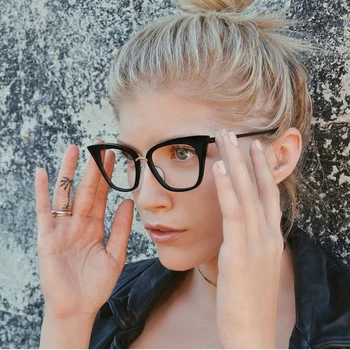 Ženska Mačka Oči Precription Očal Okvir, Ženske Črna Eyeglass Optično Steklo, Frameme za Kratkovidnost Presbyopia Daljnovidnost F216