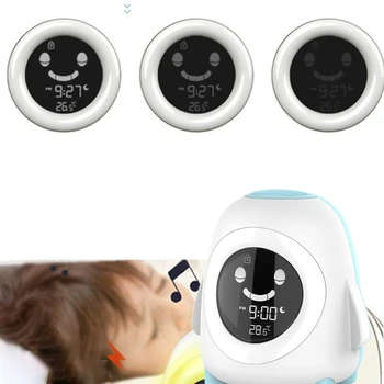 2021 Nove Pisane Wake Up Light Budilka Za Otroke Zaprtih Termometer Srčkan Ura USB