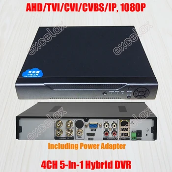 4CH 5-V-1 IP AHD TVI CVI XVI CVBS Analogni Fotoaparat HVR 5MP 4MP 3MP 2MP 1080 Hibridni DVR P2P Avdio ONVIF HDMI je združljiv 1x HDD