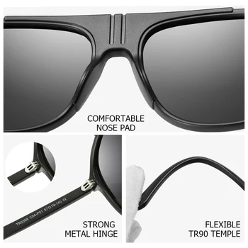 FUQIAN blagovno Znamko Design TR90 Pilotni Polarizirana sončna Očala Za Moške, Modni Ultralahkih Moški Vožnje Sonce Stekla Stilsko Buljiti UV400