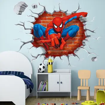 Marvel Super Junak Spider Man Stenske Nalepke So Odstranljive Ozadje Nalepke, Nalepke Za Otroke Sobe Fantje Spalnica Ozadju Doma Dekor