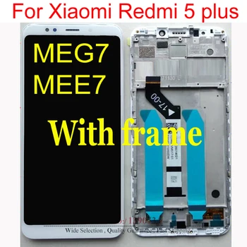 Izvirni Delovni LCD-Zaslon 10, Zaslon na Dotik, Plošča Računalnike Montaža z okvirjem Za Xiaomi Redmi 5 Plus MEG7 MEE7 Senzor
