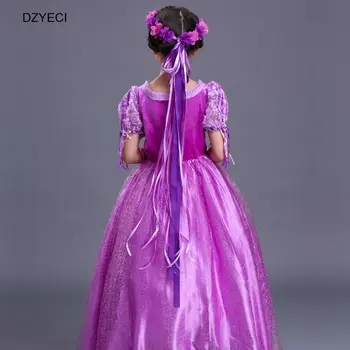 DZYECI Rapunzel Obleko Za Baby Dekle Maturantski Kostum Božič Princesa Sofija Maxi Frock Carnaval Otrok Do Pageant Deguisement Elza 9T