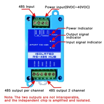 Industrijski Razred 485 Vmesnik Fotoelektrično Iolation RS485 HUB 2-vrata Signala Ojačevalnika Anti-motnje Zaščito pred udarom Strele