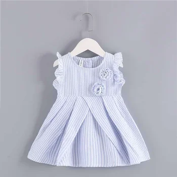 Princesa 2021 Poletje Srčkan Moda Cvet Trak Otroška Oblačila Za Punčke Obleko Priložnostne Obleke Otroci 1 2 3 4 5 6 Let