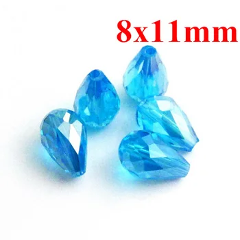 Brezplačna dostava AAA najvišje Kakovosti 8x11mm 5500 solze kristalno steklene kroglice jezero modra barva AB 200pcs/veliko T8110404AB
