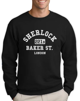 221b PEK ST Majica Kažejo, SHERLOCK LONDON HOLMES Smešno Trend Hipster Skakalec crewneck pozimi bombaž flis pulover s kapuco majica