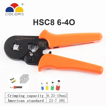 HSC8 10S 0.25-10mm2 23-7AWG robljenjem klešče HSC8 6-4A HSC8 6-6 mini krog nos plier s cevjo iglo terminali polje ročna orodja