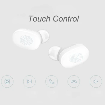 Original Xiaomi AirDots slušalke TWS Bluetooth Slušalke Dotik za nadzor Slušalke Bluetooth 5.0 Mijia Slušalke S Polnjenjem polje