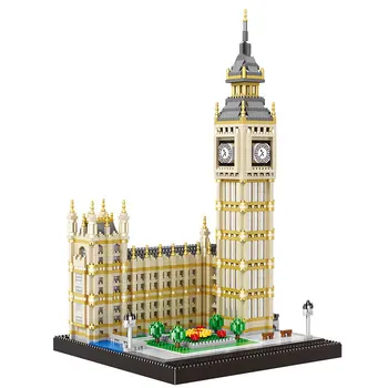 Balody Londonski Big Ben Arhitekture 3D Model DIY Diamond Mini Stavbe, Bloki, Opeke Izobraževalne Igrače za Otroke Darila