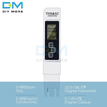 Digitalni TDS ES Meter Vode Qality Tester Meter Testiranje Pero Analyzer Čistosti Vode Tester za Pijačo Bazen Akvarij TDS Temperature