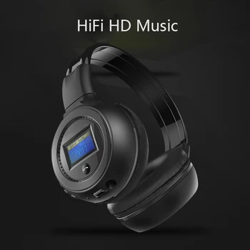 HEVARAL Bluetooth 5.0 Brezžične Slušalke, LCD-Zaslon HiFi Stereo HD Glasbe Z Mikro Podpira TF kartice SD Igranje Za Vse Pametne telefone