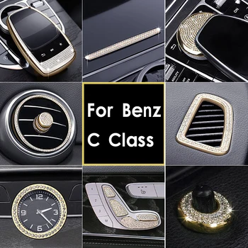 Avto Styling Center Miškino Tipko, Avto Nalepke Zaščitno folijo Kristalno Diamond Notranje zadeve Za Mercedes Benz C Razred Za Benz glc
