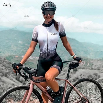 Kaffitt žensk Črno Bel kolesarjenje, Triatlon obleko oblačila Kolesarska Skinsuit določa Maillot Ropa Ciclismo kolesarjenje jumpsuit poletje
