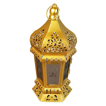Zlati LED Luči Luč Eid Mubarak Ramadana Lučka za Domače Islamske Dobave