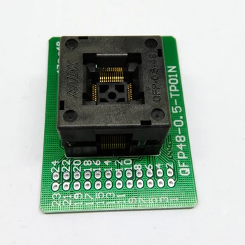 QFP48 TQFP48 LQFP48 Open top Programiranje vtičnico Igrišču 0,5 mm FPQ-48-0.5-06 Test Flash Socket Adapter Velikost 7*7mm