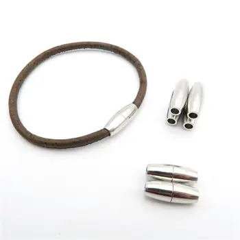 10Pcs za 3 mm okroglo usnje magnet zaponko, Antik Srebrni nakit dobave nakit iskanje D-6-13