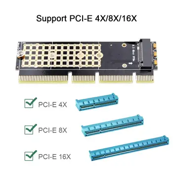 Onvian M. 2 NVMe Adapter SSD za PCIe Kartico M2 Tipko M Voznik s Silikonsko Cooling Pad Trdi Disk Adapter za Podporo PCIe x4x8x16 Reža