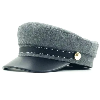 VOLNA Jeseni octagonal klobuki za ženske ravno vojaške baseball kapa s šcitnikom ženske trdna kape s ščitnikom ženske priložnostne berets klobuk gorra militar