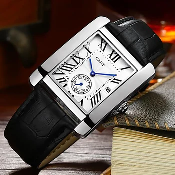Blagovne znamke ura moška watch preprosto priložnostne usnjeni trak luksuzni razkošje, gospod modra iglo nepremočljiva quartz uro