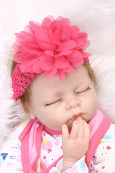 Brezplačna dostava vroče prodaje veren prerojeni baby doll zaprite oči ne more odpreti newborn baby lutka moda