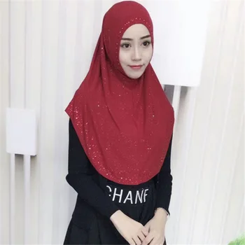 Muslimanski Headscarves Pripravljen Nositi Hidžab Instant Nosorogovo Al amira Muslima Šal Islamske Glavo Headwarp