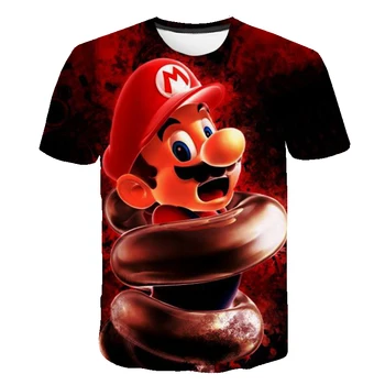 Smešno fantje t shirt novost Mario otroci oblačila kul T-Majica blagovne znamke tshirt poletje 3D t-shirt fantje oblačila, Harajuku ulične vrhovi