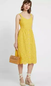 Ženske rumena poletna obleka