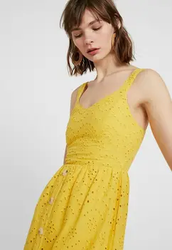 Ženske rumena poletna obleka