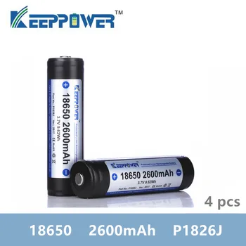 4 kos Keeppower 18650 2600mah baterije 3,7 V 9.62 Wh zaščitene Li-ionska akumulatorska baterija Original P1826J Japonske Celice