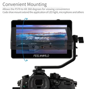 Nagib Roko za FEELWORLD F6 PLUS 5.5 Palčni 4K HDMI Na Fotoaparatu Področju Monitor pritrditev na DSLR Stabilizator Gimbal Žerjav Ploščad