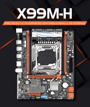 JINGSHA X99M-H matični plošči Nastavite Z Xeon E5 2630V3 in 2*8gb=16GB DDR4 2400MHZ ECC REG RAM Podporo USB 3.0 Sata Pcie 16X