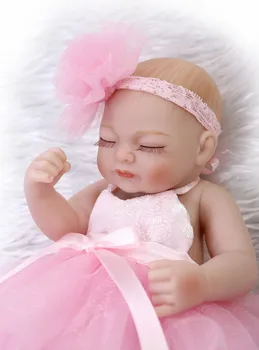 NPK rodi punčko z mehko pravi gentl dotik mini preemie10inch newborn baby doll mehki silikonski vinil roza lutka