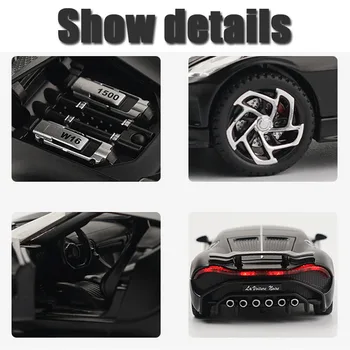 1:32 Bugatti La Voiture Noire die litega zlitine avto, model Global Limited Edition izdaja zbirateljskih igrače za otroke brezplačna dostava