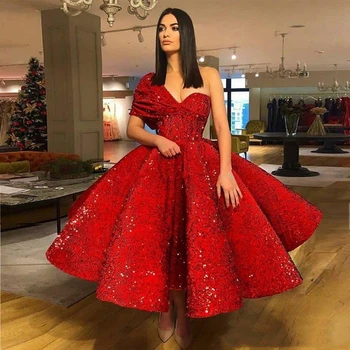 Rdeče Žogo Obleke Prom Obleke 2020 Halje Za Ženske Puhasto Formalno Stranko Vestidos Visoke Kakovosti Haljo Elegantne Večerne Sequins