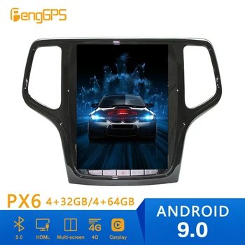 Android 9 PX6 4+64 G Tesla Slog Avto DVD Predvajalnik, GPS Navigacija Za JEEP Grand Cherokee+ Stereo Glavo Enota Multimedijski Predvajalnik