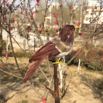 O 13cm simulacije ptica sivo perje ptic model,polietilen & krzno, krzneni izdelki ročne obrti,Fotografiranje rekviziti vrt dekoracijo h1027